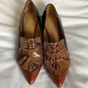 Brooks Brothers snake python heels